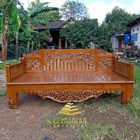 Gambar BANGKU BALE BALE JATI UKIR / RISBAN KAYU JATI MAJAPAHIT MURAH - Non FINISHING dari CLEOPATRA FURNITURE undefined 3 Tokopedia
