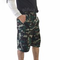 Gambar Celana Pendek Pria Dewasa Cargo Loreng Army - Hijau dari alifvia. undefined 1 Tokopedia