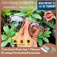 Gambar Kacamata minus model kotak kecil lensa radiasi komputer - Cokelat dari TRIPLESOPTIK undefined 2 Tokopedia