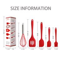 Gambar SPATULA SILIKON Tahan Panas 5 in 1 Alat Masak Sutil UTENSIL PREMIUM - 5 in 1 SET, Green dari Neon Green Indonesia undefined 3 Tokopedia