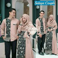 Gambar CL COUPLE SABIYA BATIK FIT XXL (NO PASHMINA) Baju Couple Gamis Kemeja - Cokelat dari nolancandyy undefined 4 Tokopedia