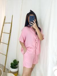 Gambar Amanda Set - Setelan Celana Setcel Rayon Premium Free Masker - Pink dari Ofeya.id undefined 4 Tokopedia