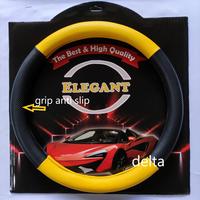Gambar Sarung stir kulit Grip Anti Slip - hitam-kuning dari Delta Autocar undefined 1 Tokopedia