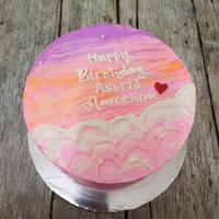 Gambar Orange Sky Korean Buttercream Cake (Korean Style Cake) Lukisan - D 9cm dari Cupcakes Jakarta undefined 1 Tokopedia