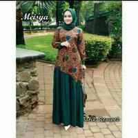 Gambar gamis batik adelia parang baju batik atasan wanita pakaian muslimah dari akmal sa batik undefined 4 Tokopedia