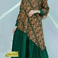 Gambar gamis batik adelia parang baju batik atasan wanita pakaian muslimah dari akmal sa batik undefined 5 Tokopedia