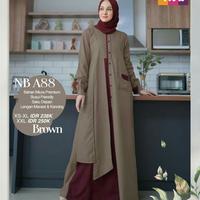 Gambar Nibras Couple 88 Warna Coklat Brown Sarimbit Lebaran Keluarga Terbaru - Merah Maroon, Gamis XS-XL dari Hibban Online Shop undefined 2 Tokopedia