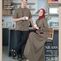 Gambar Nibras Couple 88 Warna Coklat Brown Sarimbit Lebaran Keluarga Terbaru - Merah Maroon, Gamis XS-XL dari Hibban Online Shop undefined 1 Tokopedia