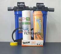 Gambar Paket Filter Air Solid Blue - Sedimen + Resin 10" - 3/4 dari Filterairku Jakarta undefined 1 Tokopedia