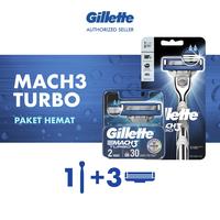 Gambar Gillette Mach 3 Turbo Isi Ulang Alat Cukur Pencukur + Refill Isi 2 dari P&G Store undefined 2 Tokopedia