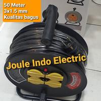 Gambar Kabel roll gulungan 50 Meter stop kontak 4 lubang / Cable Reel 50M dari Jouleindo. ele undefined 1 Tokopedia