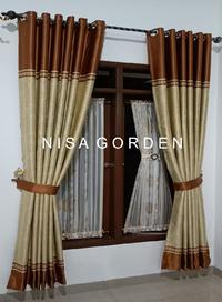 Gambar Gorden Blackout Import Tirai Jendela Minimalis Motif Atas Bawah Coklat - Lebar 140cm dari mekargorden891 undefined 2 Tokopedia