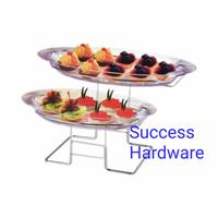 Gambar KRISHOME TEMPAT SAJI KUE 2 TINGKAT 45X43CM PLASTIC 2 TIER DESSERT PLAT dari Success Hardware undefined 1 Tokopedia