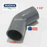 Gambar Keni 45 derajat 1 1/2 inch RUCIKA AW Elbow Knee Pipa PVC 1.5 1,5 dari MATERIAL 88 undefined 2 Tokopedia