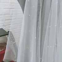 Gambar wedding veil with pearl waist length kerudung pengantin ada sirkam - broken white, sirkam dari CIEL BRIDE undefined 3 Tokopedia
