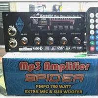 Gambar kit power amplifier aktif mic subwoofer plus mp3 usb radio spider dari SETIA AUDIO undefined 2 Tokopedia