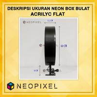Gambar Neon box bulat diameter 60 cm Akrilik Full Print permukaan 2 Sisi dari Neopixelshop undefined 2 Tokopedia