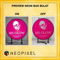 Gambar Neon box bulat diameter 60 cm Akrilik Full Print permukaan 2 Sisi dari Neopixelshop undefined 4 Tokopedia
