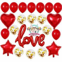 Gambar Windblown Balloon Foil Set Love Latin Red Surprise Couple/Pasangan dari Windblown Balloon undefined 1 Tokopedia