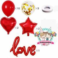 Gambar Windblown Balloon Foil Set Love Latin Red Surprise Couple/Pasangan dari Windblown Balloon undefined 2 Tokopedia