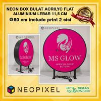 Gambar Neon box bulat diameter 60 cm Akrilik Full Print permukaan 2 Sisi dari Neopixelshop undefined 1 Tokopedia