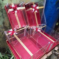 Gambar Kotak hantaran seserahan mika tinggi isi 4 kotak warna marun dari JG Souvenir undefined 5 Tokopedia