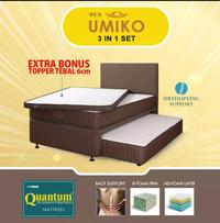 Gambar Quantum springbed 3 In 1 umiko 120 x 200 fullset Headboard Umiko Brown dari Quantum Batam undefined 3 Tokopedia