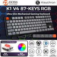 Gambar Keychron K1 87 Key Red Switch RGB Wireless Aluminum Frame K1-M1 dari DOSS Camera & Gadget undefined 2 Tokopedia