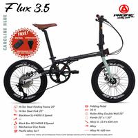 Gambar FOLDING BIKE PACIFIC FLUX 3.5 20" FREE TAS + COVER SADEL!!! - Emerald Green, 16" dari Ono Toko Indonesia undefined 4 Tokopedia