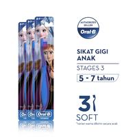 Gambar Oral-B Sikat Gigi Anak Stages 3 Cars/Frozen (5-7 tahun) - Isi 3 dari P&G Store undefined 1 Tokopedia