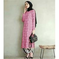 Gambar (B22) Real Pict Tunik Sabyan Brukat Corneli Import Gliter Premium - marun, Xxl mak. Ld108 dari ndonga undefined 4 Tokopedia