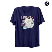 Gambar Kaos Distro Pria Wanita Cute Grumpy Cat Lengan Pendek - Hitam, L dari K_clothing undefined 4 Tokopedia