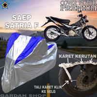 Gambar Sarung Motor SAEP SATRIA F Silver BIRU Body Cover Satria PREMIUM dari gardanshop undefined 1 Tokopedia