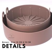 Gambar DOHO POT Size 16 CM - Silicone Air Fryer Pot / Airfryer Silicon Pot - Grey - Abu abu dari Doho Home & Living undefined 5 Tokopedia