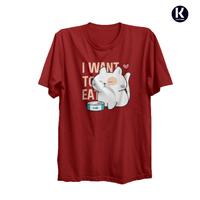 Gambar Kaos Distro Pria Wanita Cute Grumpy Cat Lengan Pendek - Hitam, L dari K_clothing undefined 3 Tokopedia