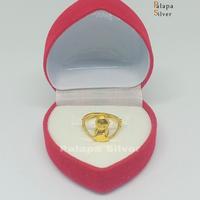 Gambar Cincin anak perempuan karakter silver berlapis Emas Premium FREE BOX dari PalapaSilver undefined 2 Tokopedia