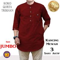 Gambar Baju Koko QURTA TRIKHAN Ukuran JUMBO M XL XXXL LMS 10759 10762 10765 - Abu-abu, M dari LUCKMAS undefined 4 Tokopedia