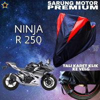 Gambar Sarung Motor NINJA R 250 Hitam MERAH Body Cover Ninja PREMIUM dari The 28 undefined 1 Tokopedia