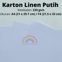 Gambar kertas karton linen putih 220 gsm ukuran A4 /F4 - A4 dari pelangi pemuda undefined 1 Tokopedia