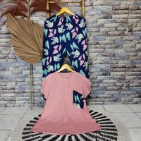 Gambar Setelan Piyama Rayon PREMIUM/Baju Tidur Tangan Pendek corak garis dari FikStore undefined 2 Tokopedia