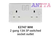 Gambar MK Ecore E2747 WHI Socket Outlet 2 Gang / Stop Kontak Double Saklar dari Antta Kalimas undefined 1 Tokopedia