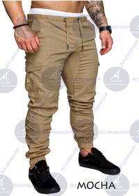 Gambar Celana Panjang Joger Kargo Pria Katun Stretch Lembut Model Kargo - Hitam, S dari Foratjin undefined 3 Tokopedia