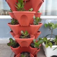 Gambar Pot Susun atau Pot Gantung 3 Tingkat Bata Merah Plus Tiang untuk Tower dari khuthwahofficial undefined 2 Tokopedia