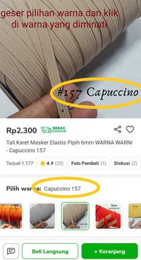 Gambar Tali Masker Elastis pipih 5mm - Telor Bebek 17 dari Decoupage undefined 5 Tokopedia