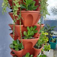 Gambar Pot Susun atau Pot Gantung 3 Tingkat Bata Merah Plus Tiang untuk Tower dari khuthwahofficial undefined 1 Tokopedia