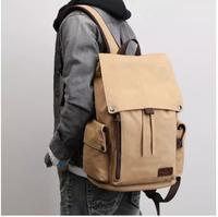Gambar Tas Ransel Backpack Kanvas Kuliah Kerja Laptop 14 Inch Pria Wanita 01 - Crem dari Ranselbagpack undefined 2 Tokopedia
