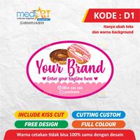 Gambar Stiker Label Kemasan Makanan Untuk Kue Donat Chromo Free Cutting - 5x2.5cm dari Media Jaya Print undefined 1 Tokopedia