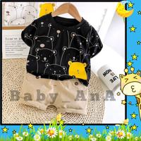 Gambar Setelan baju Celana anak Bayi Laki-laki Lengan Pendek METRO POLAR BEAR - BLACK, S dari MommyChic undefined 1 Tokopedia