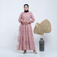 Gambar GAMIS BRUKAT ASMIRANDAH / GAMIS BRIDESMAID KONDANGAN JUMBO LD 120 - Rose, L dari Fleur Fashion Store undefined 1 Tokopedia