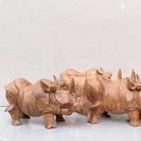 Gambar patung badak kayu - pajangan patung badak - patung bali dari CAHAYA NANDITA undefined 2 Tokopedia